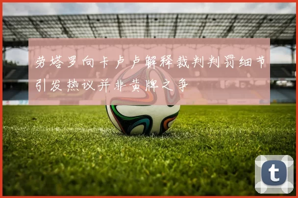 劳塔罗向卡卢卢解释裁判判罚细节引发热议并非黄牌之争