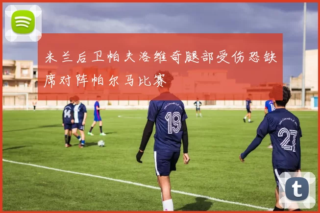 米兰后卫帕夫洛维奇腿部受伤恐缺席对阵帕尔马比赛
